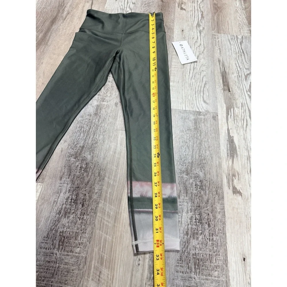 ATHLETA Ultra High Rise Elation 7/8‎ Tight Size XS Ombre Olive Powervita NEW